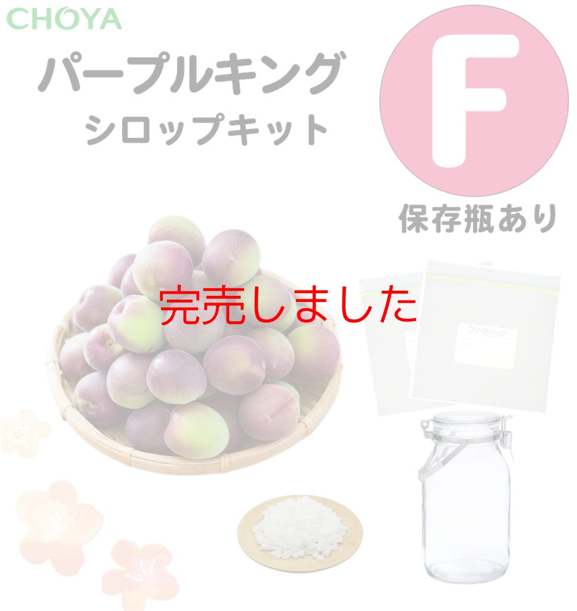 画像1: 【 6月上中旬ごろ発送予定】【 数量限定 】チョーヤ　手作り梅しごとキット2026　パープルキング　シロップキット【F】（保存瓶あり） (1)