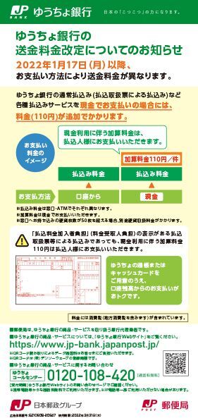 ゆうちょ手数料