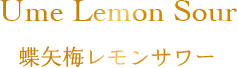 Ume Lemon Sour 蝶矢梅レモンサワー