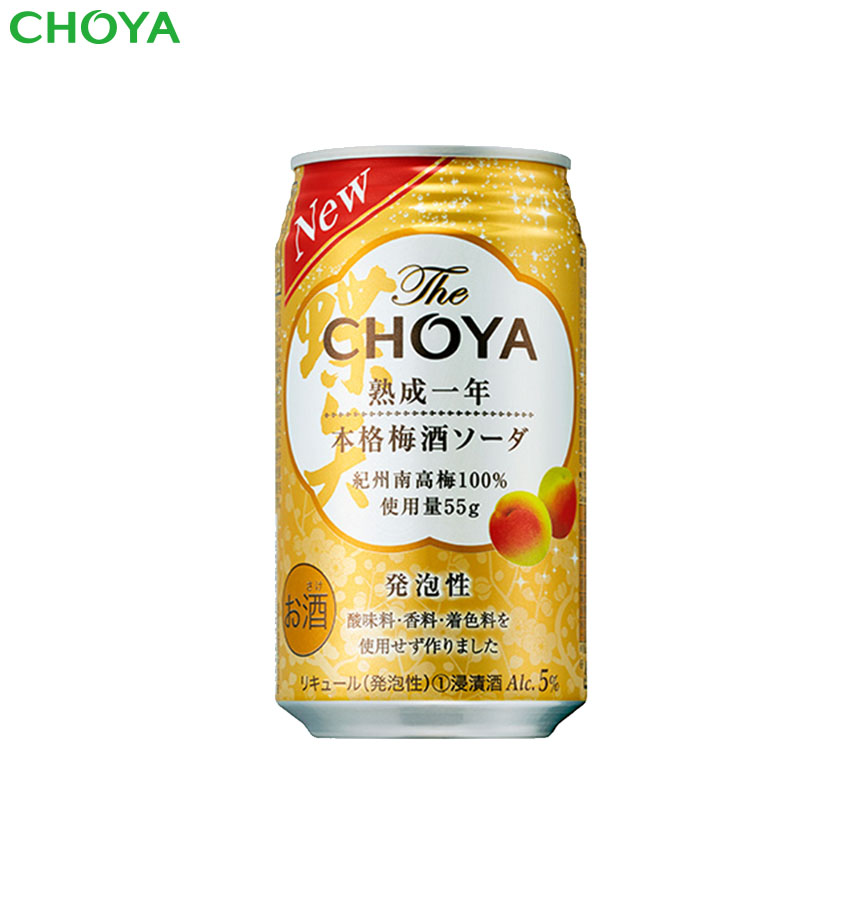 チョーヤ The CHOYA 熟成一年本格梅酒ソーダ　350ml缶×24本【送料無料】