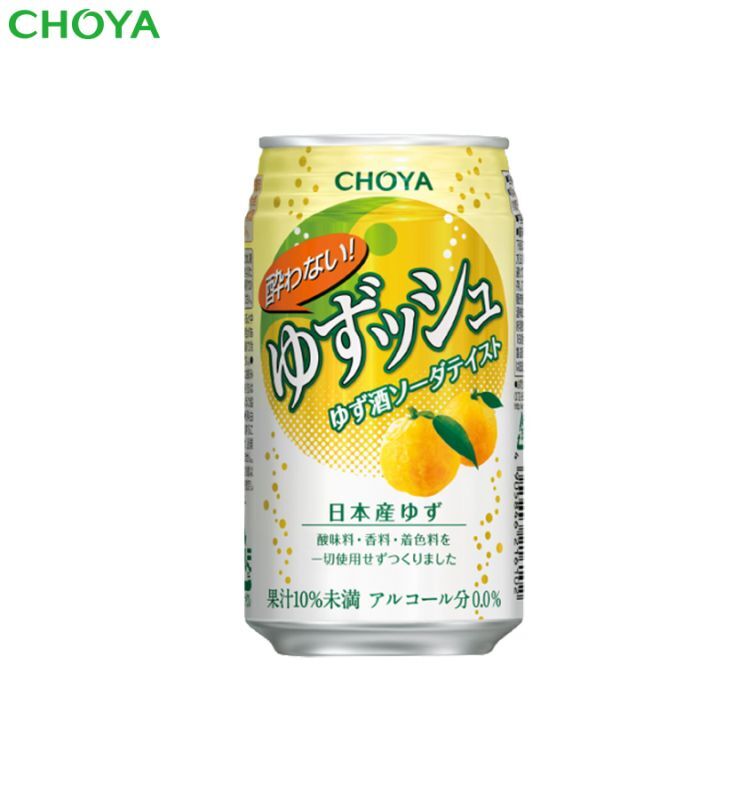 CHOYA 酔わないゆずッシュ 350ml ×24本　ノンアルコール　日本産ゆず使用　